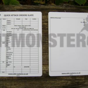Card, Slate, B6, Aide Memoire, Commanders', QAOS, Plastic