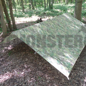 Basha Shelter Sheet, Tarp, 3 x 3m, Multicamo, 70D TRC