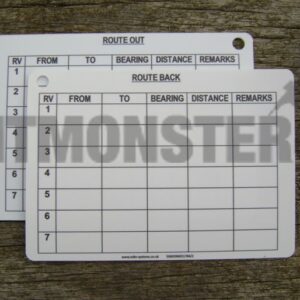 Card, Slate, A6, Aide Memoire, Commanders', Route Card (plastic)