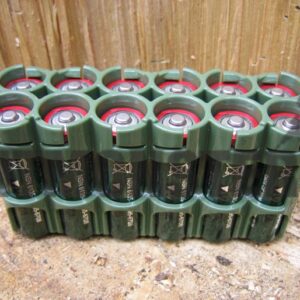 Battery Caddy Carrier, AA x 12, Mil Green, Powerpax