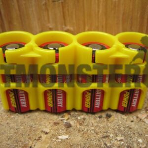Battery Caddy Carrier, CR123 x 4, Yellow, Powerpax