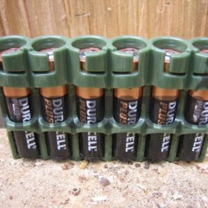 Battery Caddy Carrier, AAA x 6, Mil Green, Powerpax