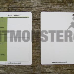 Card, Slate, A6, Aide Memoire, Commanders', Contact Rep, Plastic