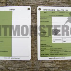Card, Slate, A6, Aide Memoire, Commanders', SITREP/Call for Fire