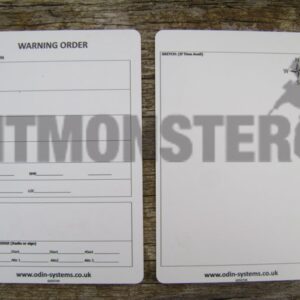 Card, Slate, A5, Aide Memoire, Commanders', Warning Order, (P)