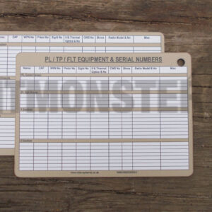 Card, Slate, A6, Aide Memoire, Commanders', Numbers, Platoon (P)