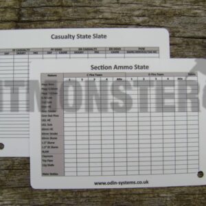 Card, Slate, A6, Aide Memoire, Commanders', Ammo/Cas, Section (P