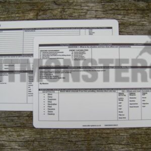 Card, Slate, B6, Aide Memoire, Commanders', 7 Questions, Plastic