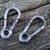 Karabiners, Mini, Snap Link, Pair, Steel, (6mm), new - Image 1