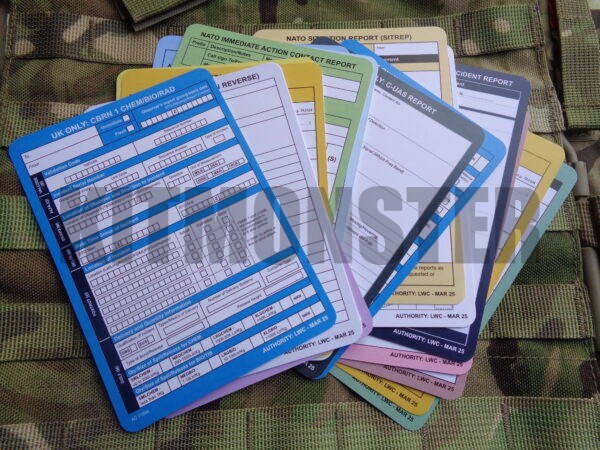 British military slate cards March 2025