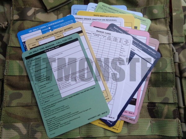 British military slate cards March 2025