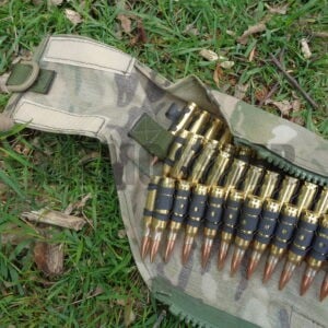 Multicam link ammunition carrier bandolier