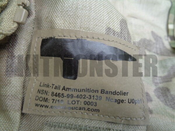 Multicam link ammunition carrier bandolier